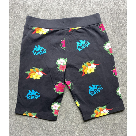Kappa Shorts Womens Large Multicolor Hawaiian Floral Compression Skin Fit Waist - Picture 12 of 13